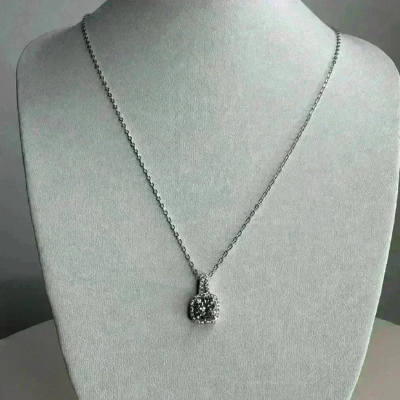 MOISSANITE 2 CARAT PENDANT WITH HALO ~STUNNING (video)GRA CERTIFIED - Picture 5 of 8